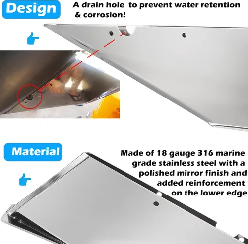 Miniatura 6 de 99022 Skeg Guard para Volvo Penta SX Drive Single Prop 1995-2006 Inboard Skeg Protector Shield Instalación DIY