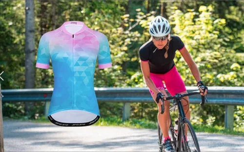 Miniatura 4 de Cycling Jersey for Women, Short Sleeve Mountain Bike Shirt Cycle Bicycle Clothes Biking Tops S-3xl