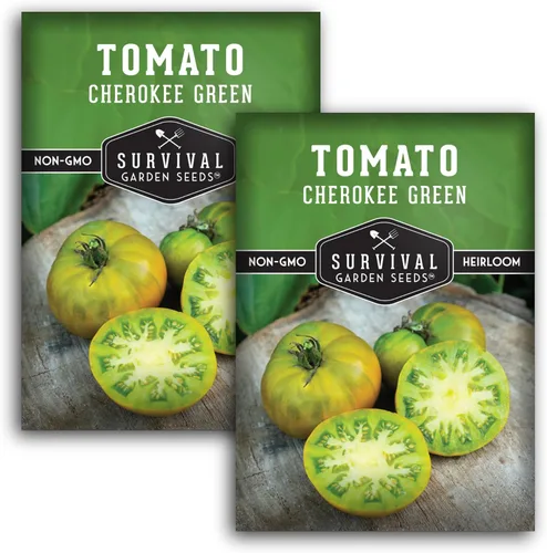 Miniatura 10 de Cherokee - Semillas de tomate verde para plantar, variedad reliquia con rico sabor dulce, tomates grandes sin OMG para rebanar y ensaladas, semillas
