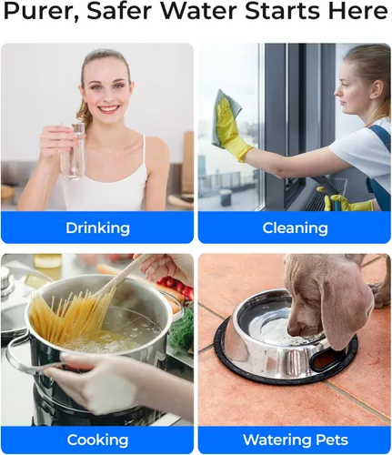 Miniatura 8 de Waterdrop WD-10CM - Filtro de agua de repuesto para Waterdrop TSB-CM Sistema de filtro de agua de 3 etapas debajo del fregadero, sistema de Satén