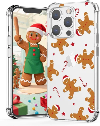 Miniatura 24 de Funda de Navidad para iPhone XR, diseño impreso de hombre de jengibre, transparente, suave, a prueba de golpes, funda protectora de TPU a prueba