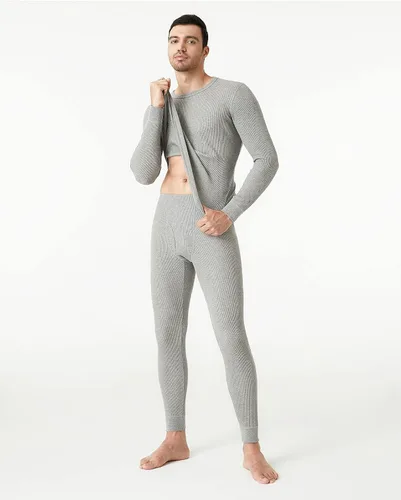 Miniatura 3 de LAPASA Men's Thermal Underwear Set Cotton Waffle Top Long Sleeve Long Johns Base Layer Shirt & Bottom Cold Weather M60
