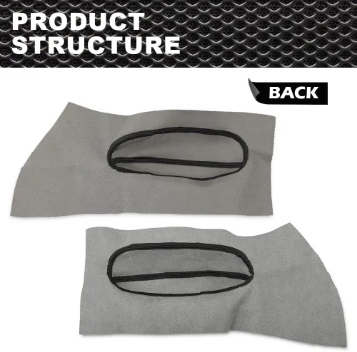 Miniatura 2 de CNNELL Cubierta de cuero para tarjeta de inserción de panel de puerta, compatible con VW Beetle 1998-2010, 2 unidades, color negro