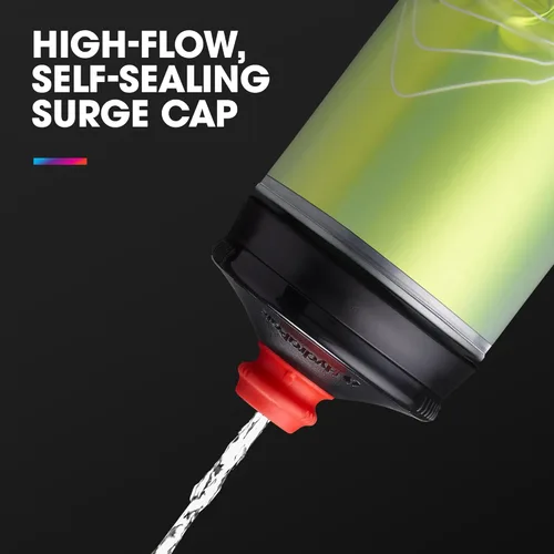 Miniatura 5 de HydraPak Polar Bottle - Botella de agua para bicicleta con aislamiento Polar Surge, paquete de 2 unidades, botella exprimible de alto flujo