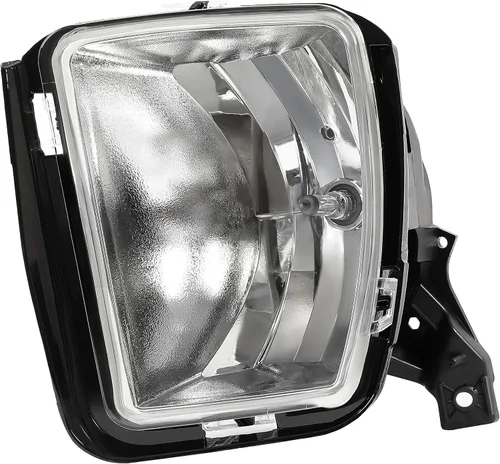 KUAFU Lámpara antiniebla compatible con Dodge Ram 1500 Classic 2013-2018 Reemplazo para 68104821AF con bombillas halógenas lado del conductor, lente