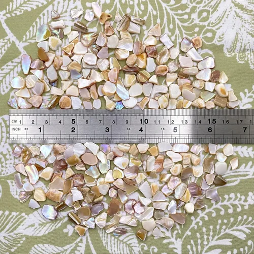 Miniatura 6 de Yew & Tulip Chips de Conchas Trituradas Naturales, 64 oz (4 lb) Fragmentos de Mosaico Irregulares de Madreperla para Manualidades, Decoración