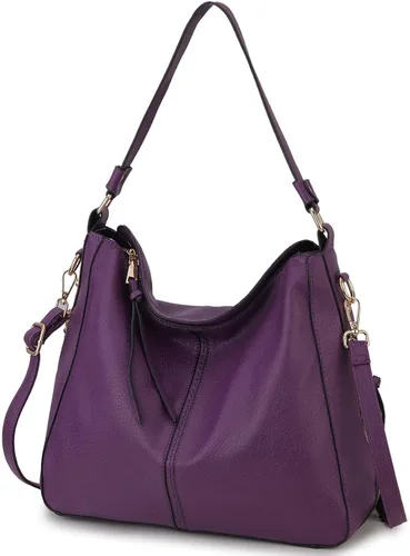 VONXURY - Bolso de mano de piel sintética para mujer, bolso de hombro grande con bolsillos laterales para trabajo y viajes