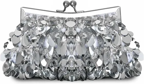 Euarnalie Bolso de mano de lentejuelas para boda, brillante, para noche, baile de graduación, cóctel, fiesta, bolsos