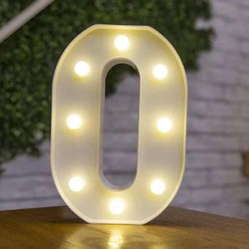 Miniatura 17 de anso Letras LED del alfabeto con números iluminados, letras de plástico blanco, decoración de pie de la A a la Z 0 ~ 9 (rosa corazón)