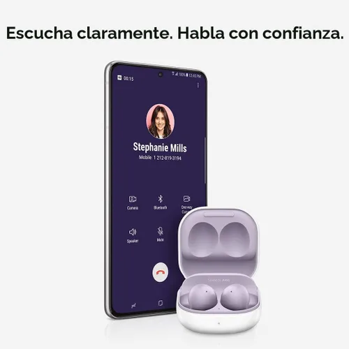 Miniatura 8 de Samsung Galaxy Buds 2 auriculares inalámbricos con cancelación de ruido, sonido ambiental, con Bluetooth, ligeros y cómodos, con control táctil