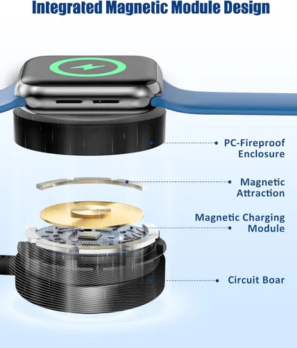Miniatura 3 de Cargador para Apple Watch de carga rápida, cable de carga múltiple 3 en 1 con cargador USB C de 20 W, cable de carga iWatch de 6 pies para iWatch