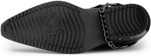 Miniatura 5 de Botines vaqueros de cuero con diseño de cocodrilo para hombre con tacones cubanos y cadena de metal