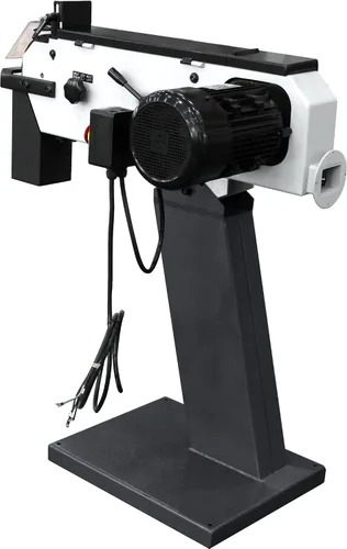 Miniatura 5 de KAKA INDUSTRIAL Amoladora de banda de 3 pulgadas x 79 pulgadas Motor 4HP 220V, cabeza ajustable, base de hierro fundido Amoladora de banda