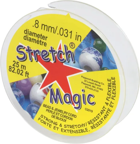 Miniatura 11 de Cordón elástico para cuentas Stretch Magic – Color negro, 0.6mm de diámetro, 100 metros (328 pies) - Fácil de anudar, cuerda fuerte y elástica