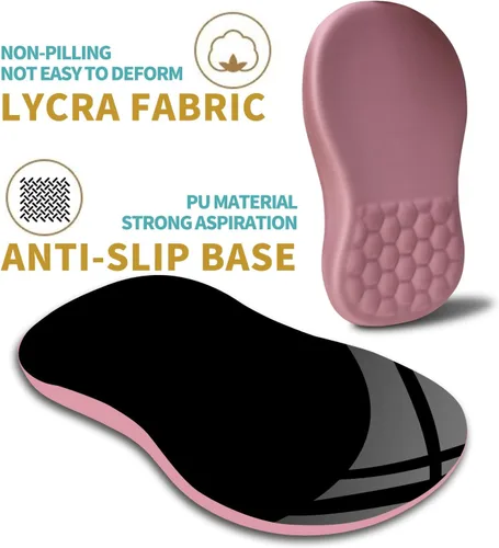 Miniatura 6 de Hokafenle Alfombrilla Ergonómica para Mouse con Soporte para Muñeca con Diseño de Masaje, Reposamuñecas para Aliviar el Dolor con Espuma HK004-Rosa