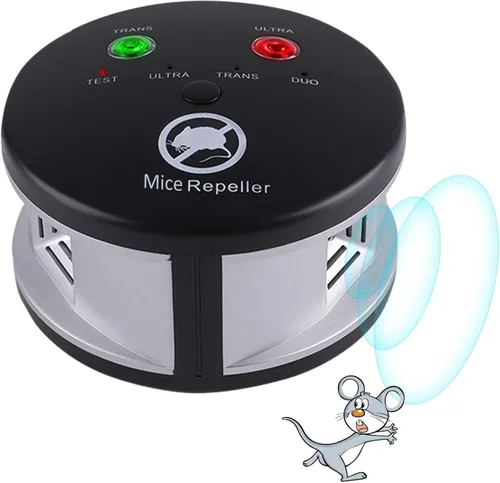Repelente ultrasónico de roedores para interiores, repelente ultrasónico de ratones con enchufe, disuasorio de plagas, control de 360° para