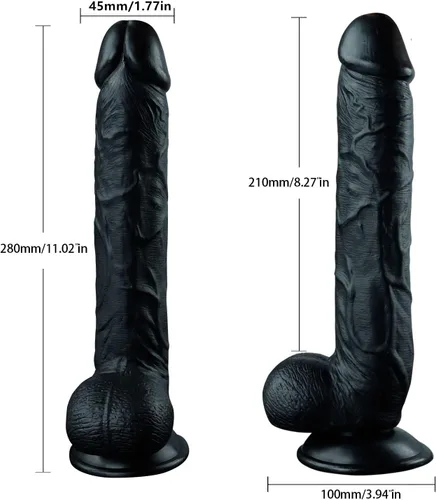 Miniatura 4 de Consolador realista de 10 pulgadas de largo, consoladores grandes y realistas con fuerte ventosa para jugar con manos libres, simulación anal