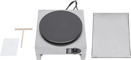 Miniatura 8 de Máquina eléctrica para hacer crepes de 3KW, 16 pulgadas, para hacer crepes comercial, temperatura ajustable 122.0-572.0 °F (122-572℉) 110V con 3000w