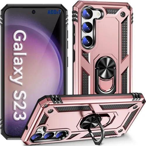 Miniatura 12 de ADDIT Funda S23 para Samsung Galaxy S23 de 6.1 pulgadas, con anillo de soporte, soporte ajustable, grado militar, protección resistente, a prueba
