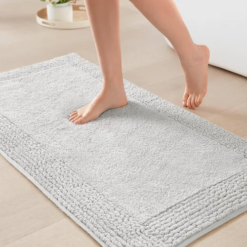 Miniatura 30 de Madison Park Splendor - Alfombra de baño reversible 100% algodón con mechones, 3000 GSM, calidad hotelera, lujosa, felpa, pelo medio, tapete de baño