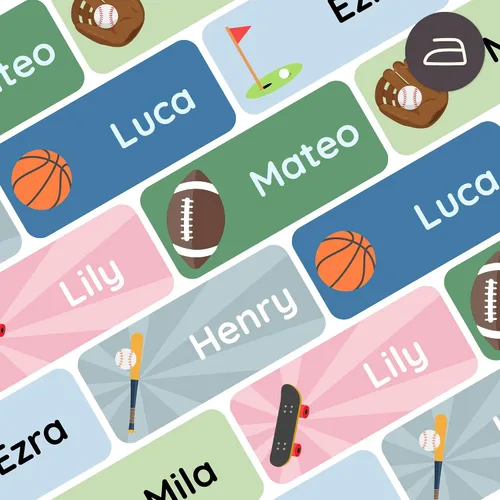 Miniatura 12 de Etiquetas de nombre termoadhesivas y etiquetas de nombre para ropa (120 unidades), etiquetas de tela personalizadas para niños, escuela, guardería