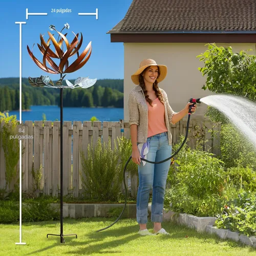 Miniatura 2 de Pure Echo Giradores de Viento para Patio y Jardín, Giradores de Viento para Exteriores de Metal Grande, 84 pulgadas Girador de Viento Cinético