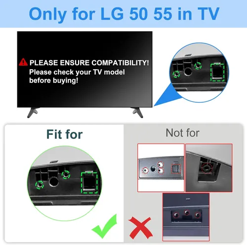 Miniatura 3 de Soporte de TV de 50 y 55 pulgadas para LG TV Legs para 50UR/55UR 55UR8000 55UR8000AUA 55UR8050AUA 55UR8020PSB 55UR8040PSBC 50UR8000 50UR8050AUA