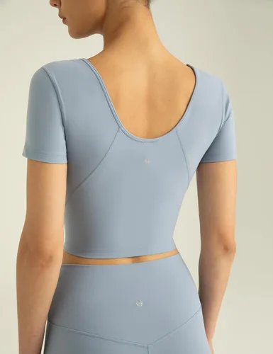 Miniatura 2 de Colorfulkoala Dreamlux - Camisetas de yoga de manga corta con cuello en V para mujer