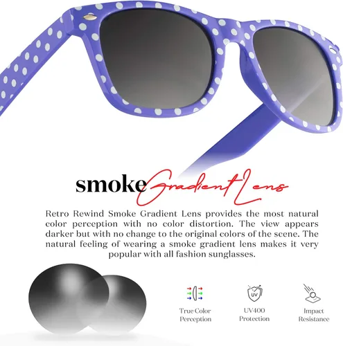 Miniatura 4 de Retro Rewind Gafas de sol vintage de lunares para mujer UV400