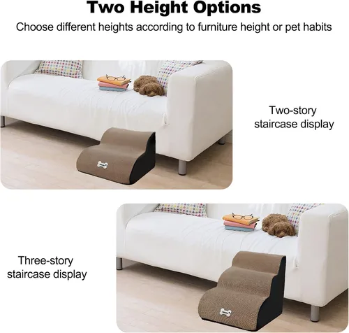Miniatura 4 de Escaleras para mascotas, lavable y con cremallera, rampa extraíble para mascotas, escaleras de esponja de alta densidad para perros