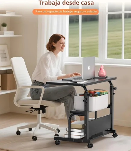 Miniatura 2 de QZMDSM Escritorio portátil con ruedas de altura ajustable para espacios pequeños, escritorio de computadora de 32 pulgadas, mesas de dibujo