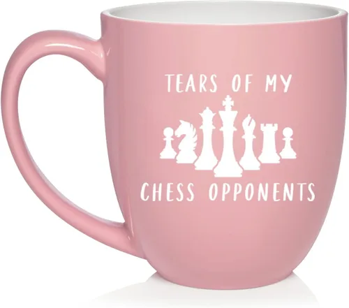 Miniatura 10 de Daylor Taza de café de cerámica con diseño de los oponentes de las lágrimas de mi ajedrez, regalo para ella, él, amigo, compañero de trabajo