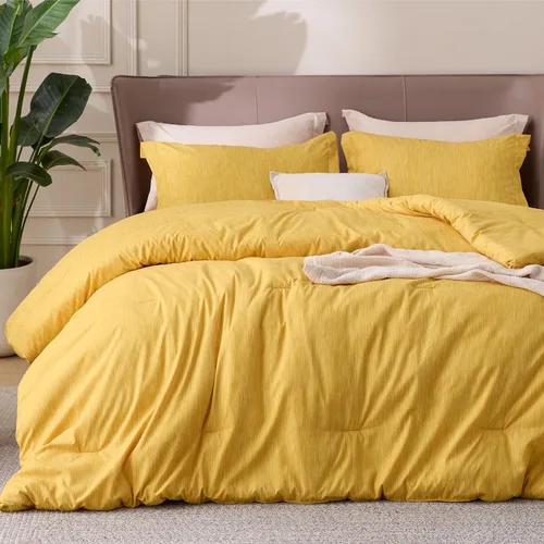 Miniatura 20 de Bedsure - Juego de edredón queen - Juego de ropa de cama refrescante y cálida, ropa de cama reversible gris claro para todas las estaciones, 3 03