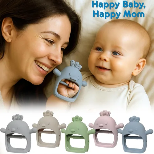 Miniatura 8 de PBnJ baby Paquete de 2 juguetes de dentición para bebés de 0 a 6 a 12 meses, guantes de dentición de silicona de grado alimenticio, sin caída