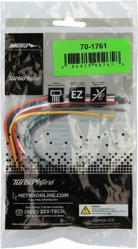 Miniatura 4 de Metra 99-8206 Kit de instalación DIN individual para Toyota Highlander/4 Runner 2001-2007, negro y arnés de cableado de radio 70-1761 para altavoz