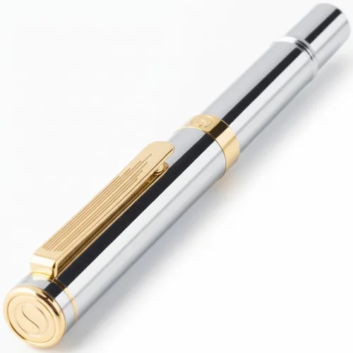 Miniatura 15 de Scriveiner Bolígrafo de Bola Negro EDC de Lujo, Impresionante Bolígrafo de Bola de Bolsillo con Acabado de Oro Real, Gran Regalo para Hombres