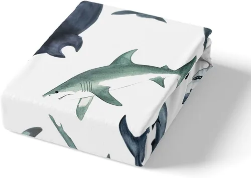 Miniatura 4 de Feelyou Juego de funda de edredón de tiburón, vida marina, tema oceánico, para niños, funda de edredón con estampado de tiburón 3D, funda de edredón