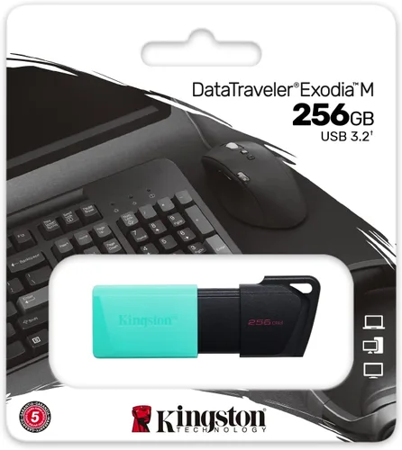 Miniatura 3 de Kingston Exodia M 64B - Unidad flash USB, color negro
