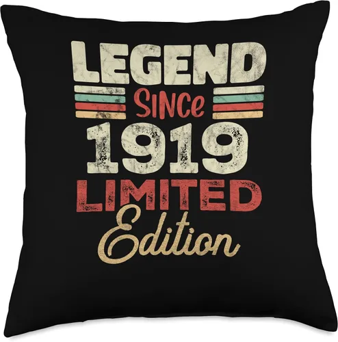 Miniatura 4 de 104th Birthday 104 Year Old Since 1919 Limited Edition Throw Pillow