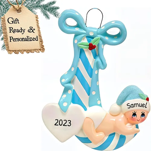 Adornos personalizados para la primera Navidad del bebé 2024 – Adornos de Navidad personalizados para bebé recién nacido, adorno de primera Navidad,