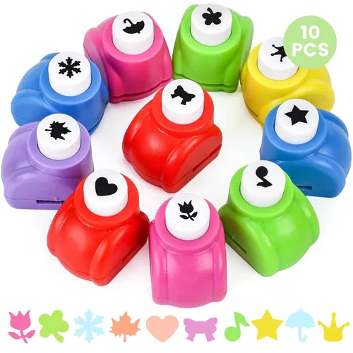 Miniatura 9 de LOVEINUSA Juego de 10 perforadoras con forma de animal terrestre para manualidades, álbumes de recortes, papel de seda para bolsas de regalo, papel