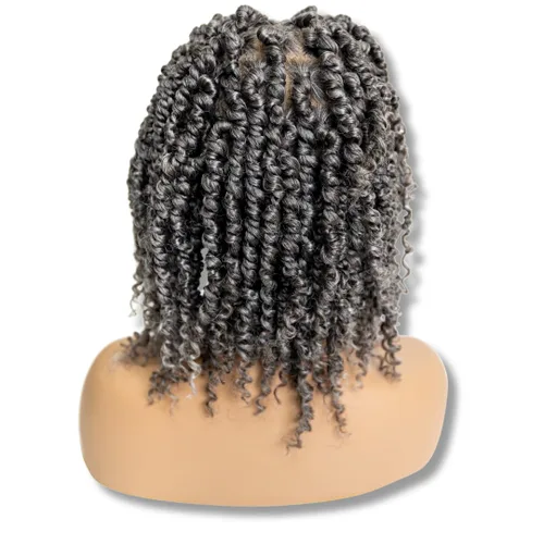 Miniatura 21 de PIB Peluca de encaje completo individual de 12 pulgadas, diseño de Passion Twist con raya cuadrada, pelucas trenzadas sin nudos para mujeres negras