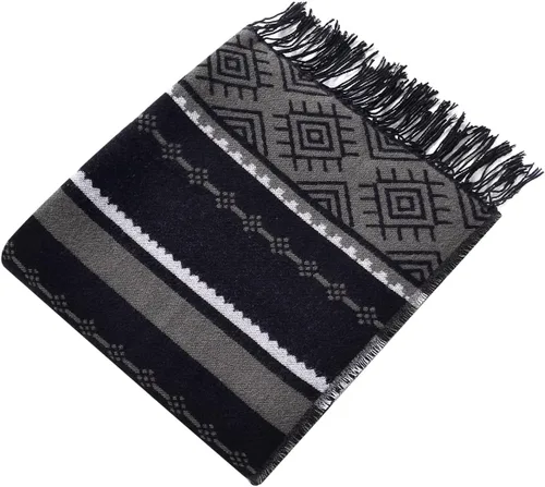 Miniatura 4 de Chal para mujer, poncho con borlas, cárdigan con frente abierto, chal para otoño e invierno