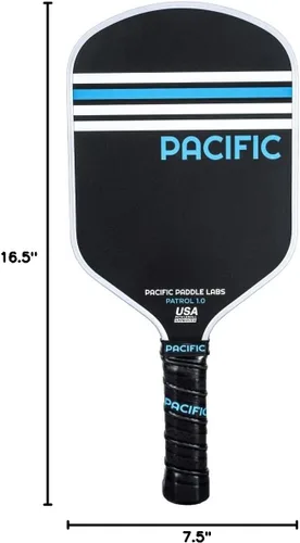 Miniatura 7 de Patrol 1.0 Paleta de pickleball, fibra de vidrio, 0.512 in, raqueta de pickleball aprobada por USAPA, textura de grano abrasivo de carbono, giro