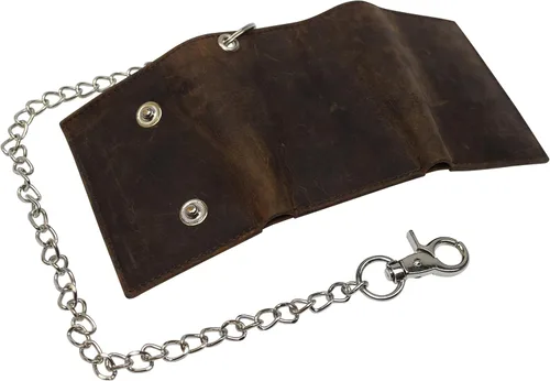Miniatura 6 de Billetera de cuero vintage con bloqueo RFID para hombre, con cierre a presión