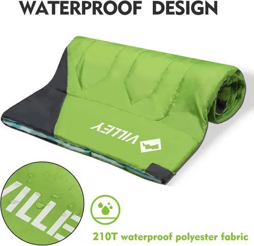 Miniatura 4 de VILLEY Camping Sleeping Bag, Lightweight Backpacking Sleeping Bag with Carrying Bag for Adults & Kids