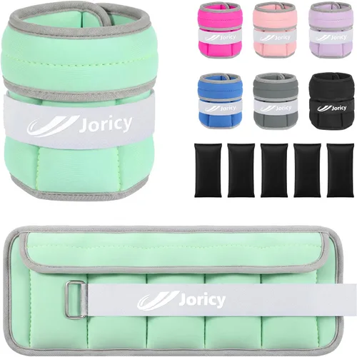 Pesas ajustables para muñeca de tobillo para mujeres y hombres, un par de pesas de pierna de brazo de 1-3/4/5/6/8/10/20 libras con bolsas de arena
