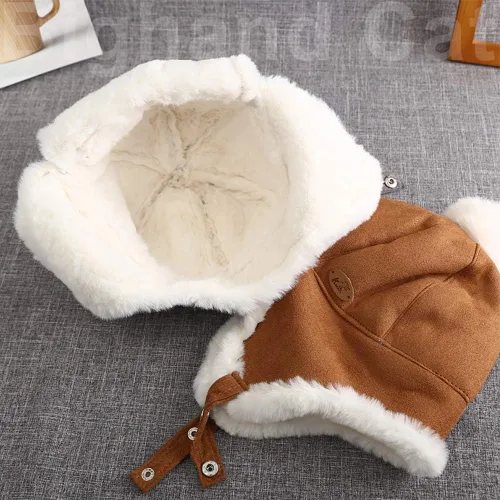 Miniatura 4 de IIG Gorra de soldado de invierno Ushanka con orejeras unisex para niños