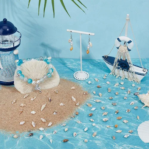 Miniatura 4 de PH PandaHall 1400-1500 piezas de conchas marinas diminutas de 0.276-0.472 in, conchas trituradas en miniatura, sin agujero, conchas marinas, conchas