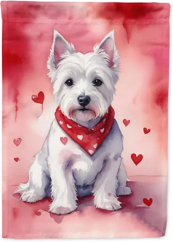 Miniatura 35 de Caroline's Treasures DAC5292CHF - Bandera de Border Collie My Valentine House para porche, grande, con manga para porche, para colgar en la pared